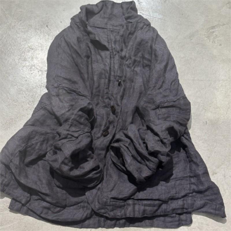 Johnature Dámské vintage bundy Jednobarevné Kabáty s límcem a dlouhým rukávem Knoflíky Kapsy Kabát