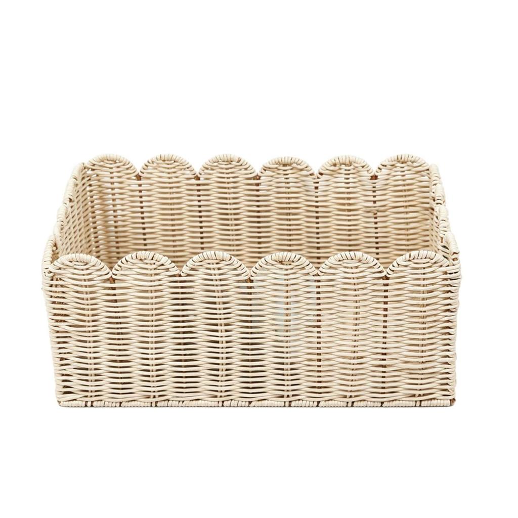 Woven Storage Basket with Rim Decorative Box Practical