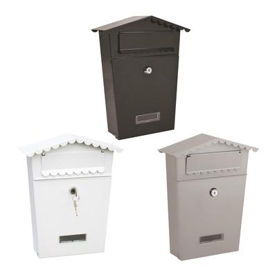 Metal Vintage Mailbox Wall Mount Mail Secure Lockable Mail Box with 2 Keys Home Office Front Door Collection Boxes