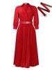 European & American Plus Size Women's Solid Color Dress - Fashionable & Stylish