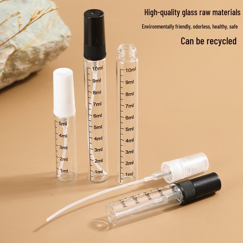 Graduated Glass Spray Bottles: 2ml, 3ml, 5ml, 10ml Perfume Sample and Decanting Sizes