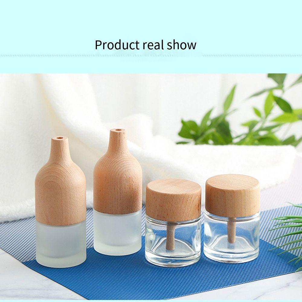 Refillable Diffuser Bottles with Wooden Cap Glass Fragrance Diffuser Bottle  Bathroom