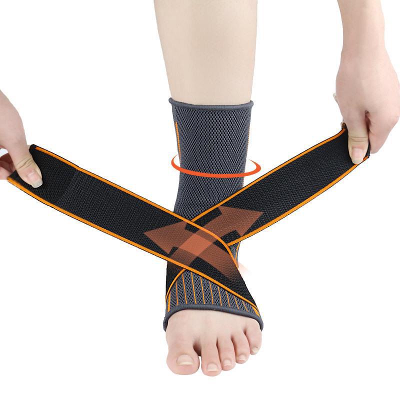 

Running Basketball Sports Strap Wrapped Ankle Protector Velcro Pressurized Nylon Knitted Elastic Foot Protector L