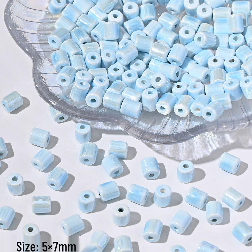 Blue Series Japanese Ceramic Seashell & Heart Beads for DIY Jewelry