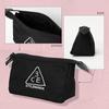 3CE Pouch Small Black Cosmetic Makeup Compact Travel Storage Nylon Lightweight Mini Bag Compatible
