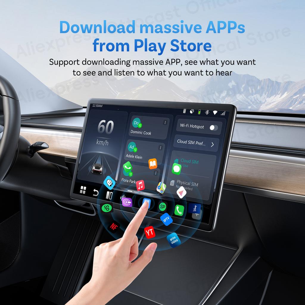 OTTOCAST P3 PRO AI Box Смарт SM6225 Android Box Бездротовий CarPlay Android Auto Штучний інтелект Голосове керування Автомобільні аксесуари для VW Toyota Benz