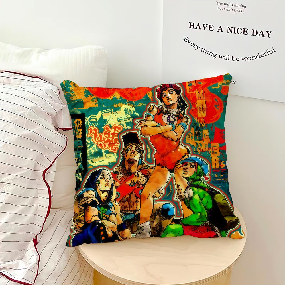 anime funny soft pillowcase Sofa Home jjojos Living Room bed Decor sSteel Ball Run pillow cover Gift hogar bizarre aadventure