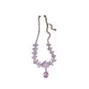 European and American Zircon Diamond-encrusted Flower Water Drop Pendant Ear Hook Sweet Exquisite Simple Necklace Light Luxury High-end Suit Women