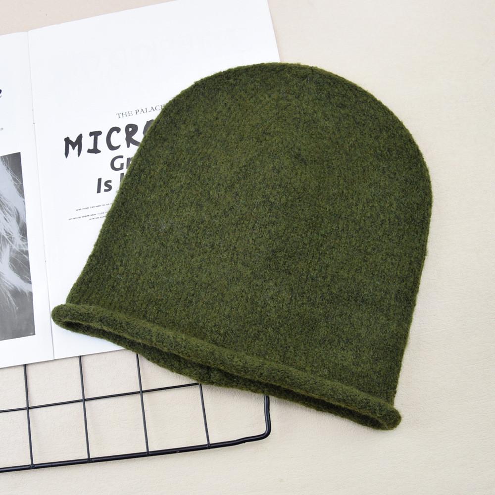 Polyester Knit Hat With Breathable Windproof Warmth For Winter And Fall Fashion зелёный
