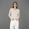 ACUD Ribbed Round Neck Knit _L.Beige