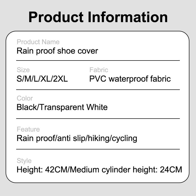 Rain Boot Shoe Cover Waterproof With Reflector High Top Shoes Dust Covers For Men Women Outdoor Rainproof Shoes Cover