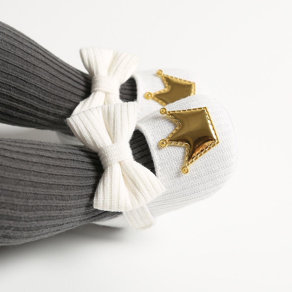 MYGGPP Woolen Baby Princess Schuhe Babyschuhe Schuhe mit weichem Boden Kleine Babyschuhe Frühlings- und Herbstmodelle