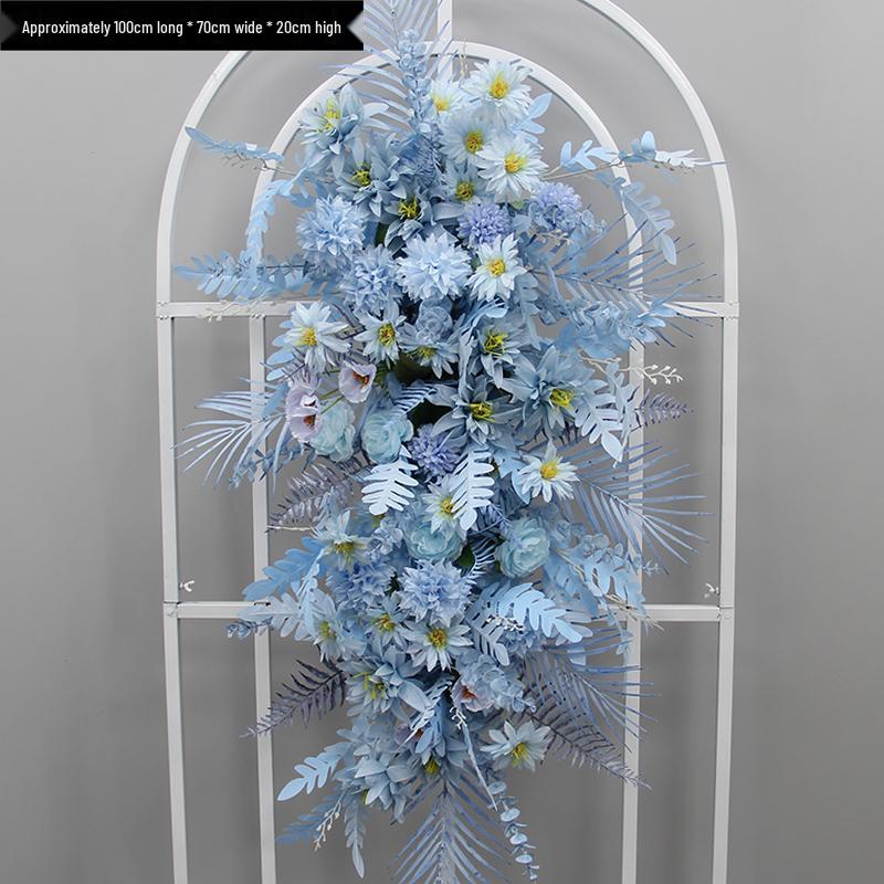 Blumen Kunstseide Blumenstreifen Set: Lange Hängegang-Anordnung & Hochzeitsaal-Dekor