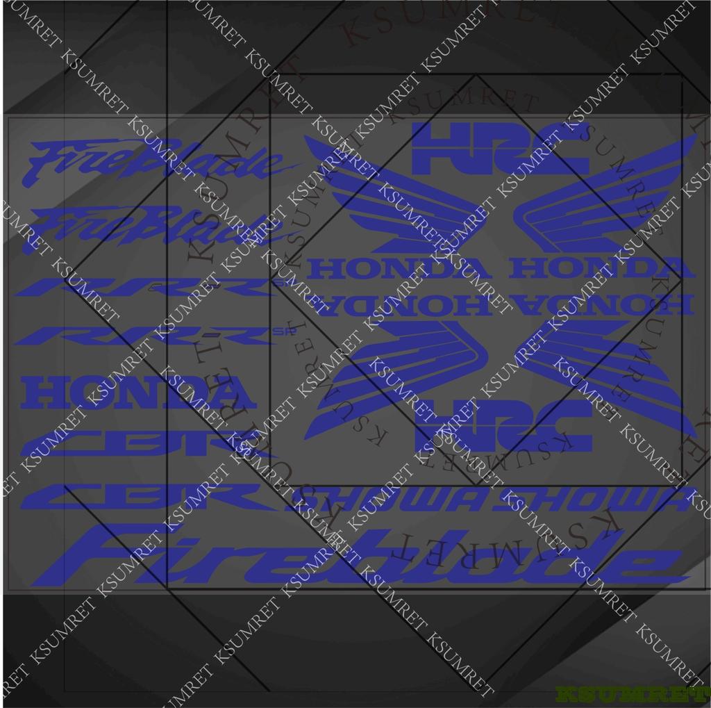 WRS2 For Honda Fireblade Motorcycle Stickers CBR1000RR CBR900RR RR-R SP HRC Racing Logo Decal Waterproof