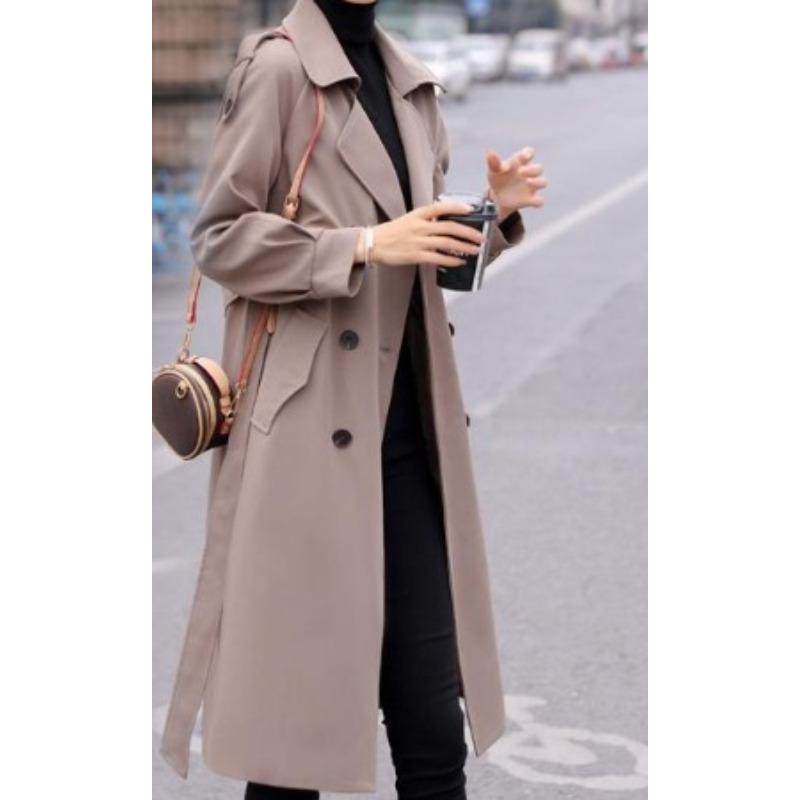 

Trench Coat Women s Medium and Long Coat Over The Knee and Looking Thin Temperament Autumn Women s Clothing XXXXL