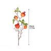 Artificial Pomegranate Cutting Branch Lifelike Pomegranate Green Leaf Branch Stem for Home Decoration 45cm