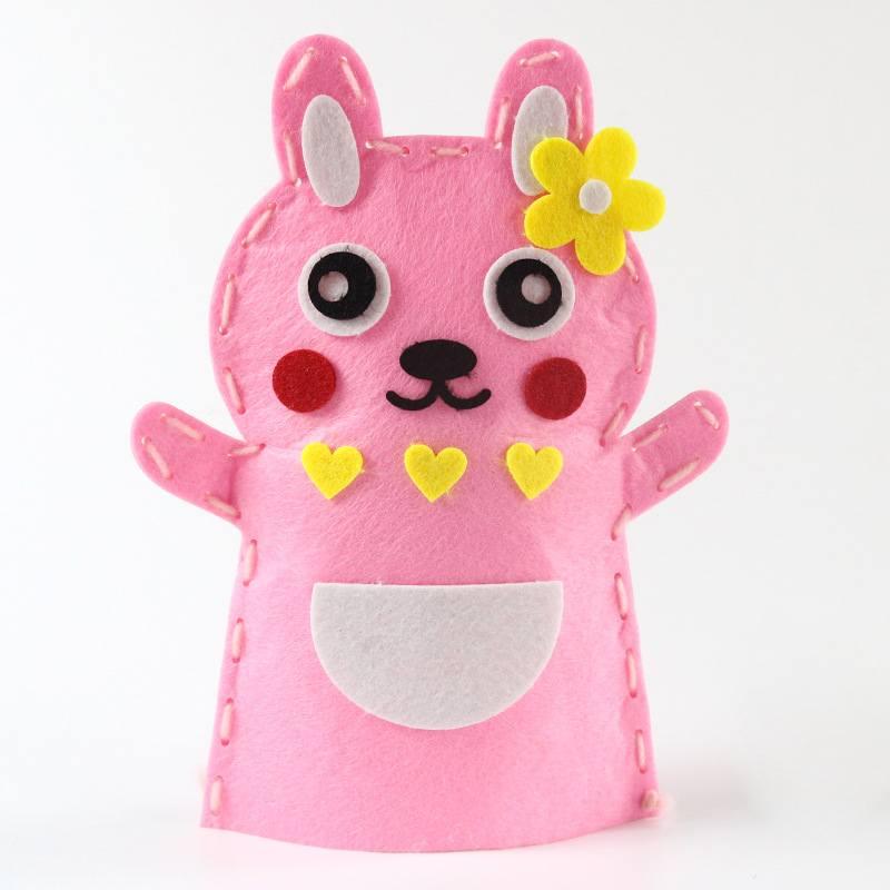 Children's Diy Craft Kit Non-woven Fabric Cartoon Animal Hand Puppets Kindergarten Handicraft Toy Set Characters)