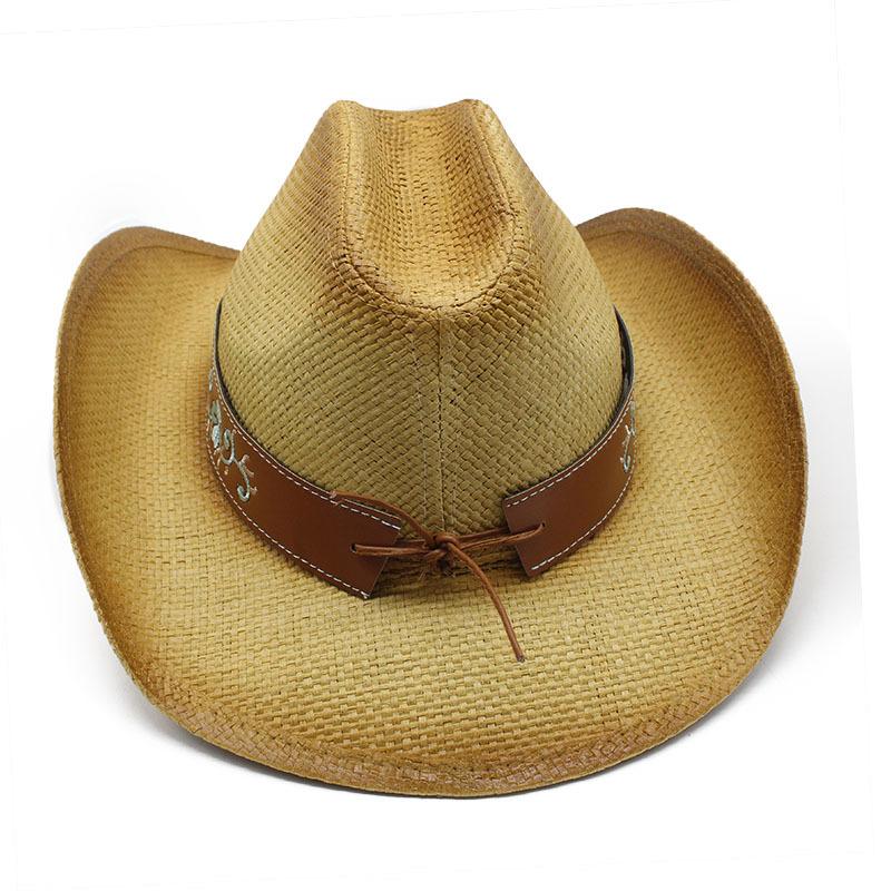 New Spring And Summer Men'S And Women'S Western Denim Straw Straw Hat Shading Knight Hat Sun Hat Zcm-98