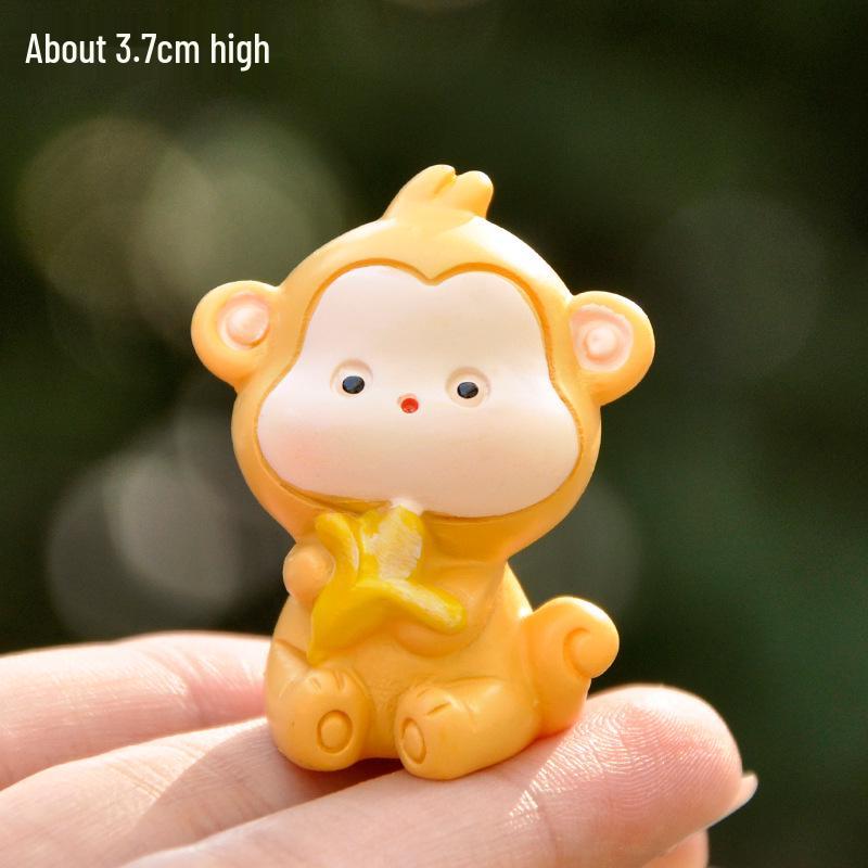 Chinese Zodiac Animal Resin Mini Ornaments for Desk and Car Decor