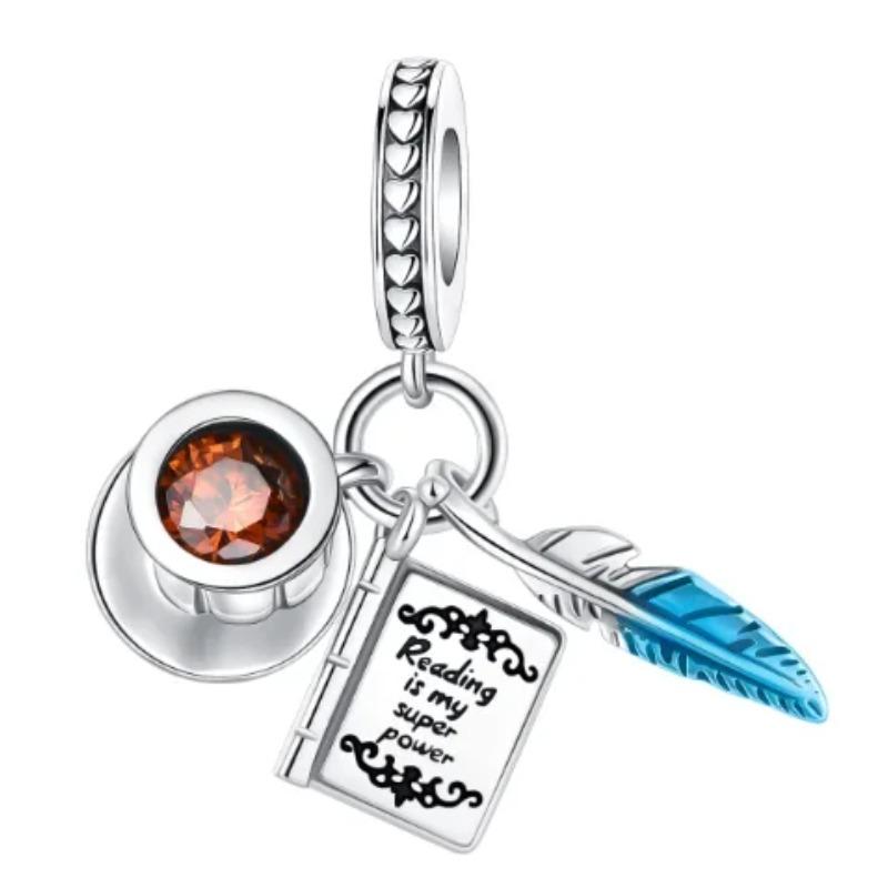 925 Silver Coffee Cup Charm Bead for DIY Bracelets Necklaces Pendants Handmade Jewelry Gift for Women Men