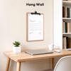 2 Pack Wood Clipboards with Pen Holder, 9 x 12.5'' Letter Size for Classroom, Students, Kid, 8.5 x 11'' Hardboard Clip Board with Low Profile Black