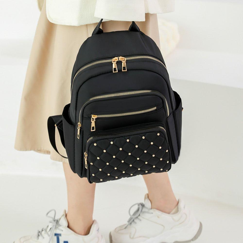 

Multi Pocket Students Backpack Simple Fashion Double Shoulder Bags Kawaii School Bag Children покинуть белый