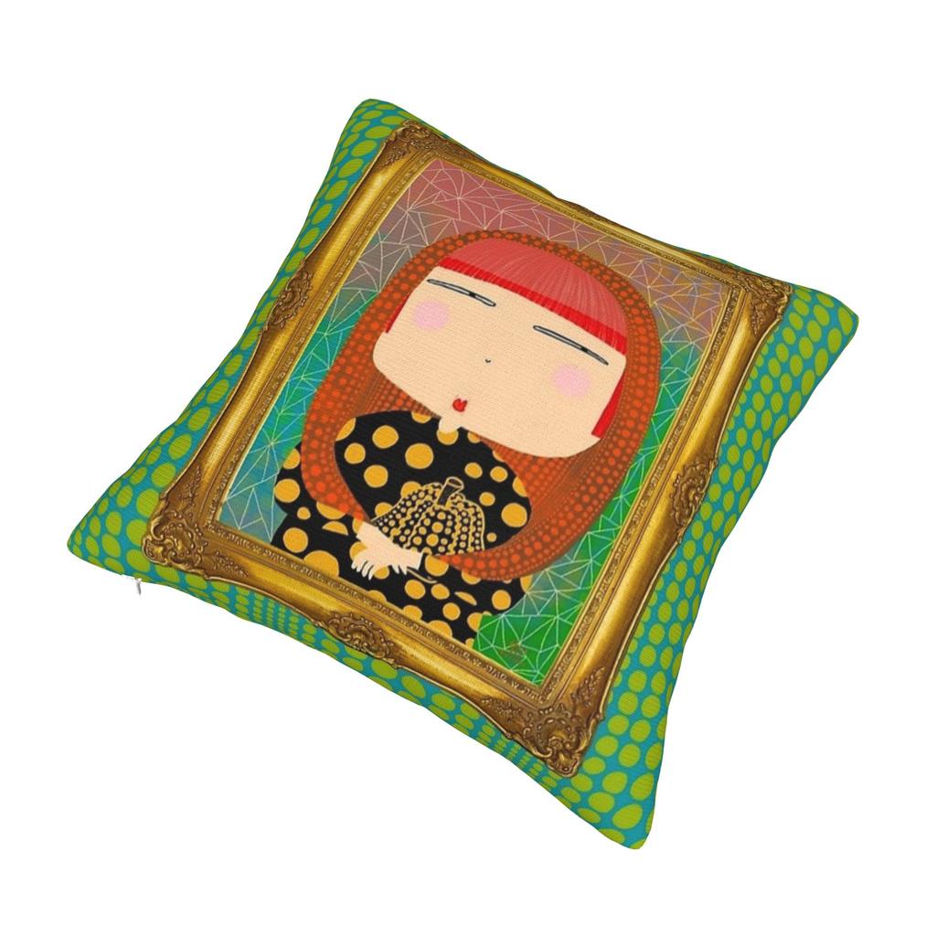 Yayoi K-Kusama Pillowcase Double-Sided Printing Polyester Cushion Cover Decor Throw Pillow Case Cover Seat Zipper 18''