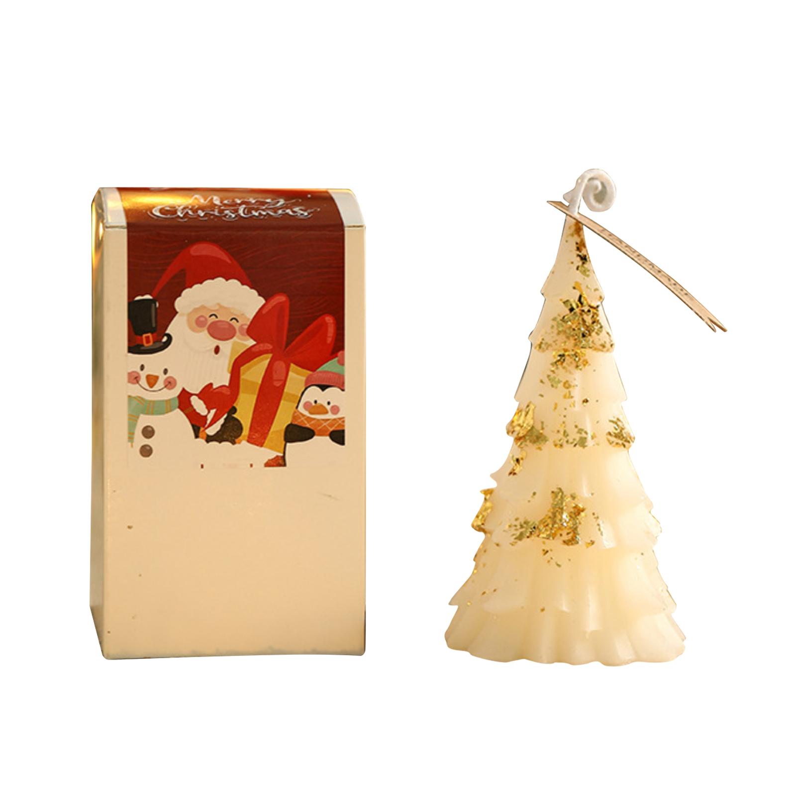 

Christmas Tree Soy Wax Scented Candle Gold Foil Creative Gift Christmas Decoration Christmas Gifts One Size