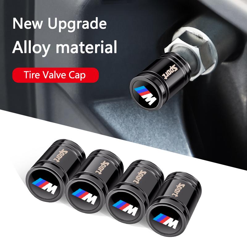 4Pcs Car Wheel Tire Valve Stems Caps Aluminum Tyre Rim Stem For BMW 1 3 5 7 Series X1 X3 X5 F10 F15 F16 F20 M3 M4 E34 sticker KS6