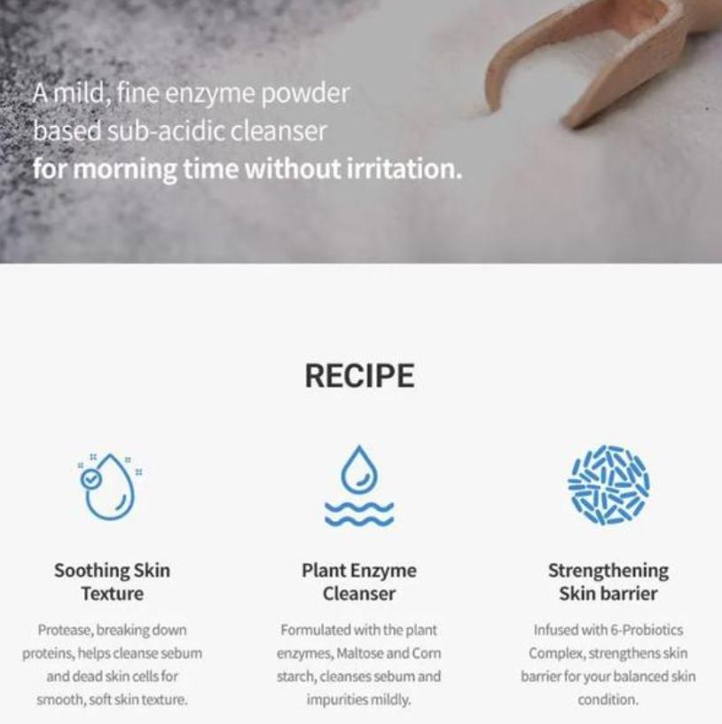 Dr. Ceuracle Pro Balance Morning Enzyme Wash 50g – Gentle Powder Cleanser for Daily Use