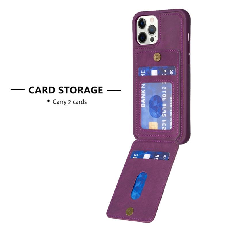 For iPhone 15 PU Leather+TPU Phone Case Matte Shockproof Cell Phone Cover with Card Slot