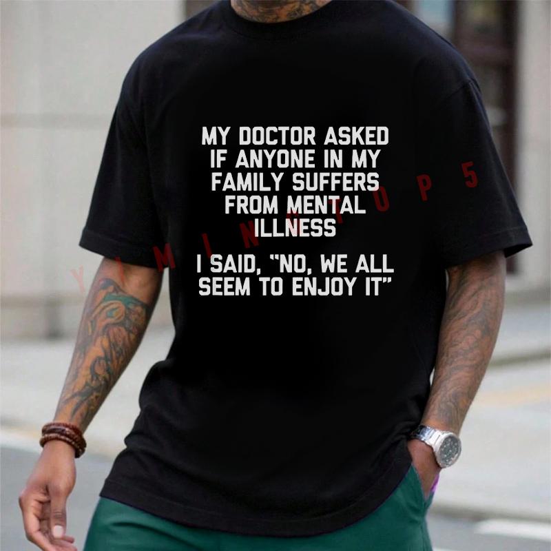 We All Seem To Enjoy It Graphic Motorcycle T-Shirt Motorrad Fans Summer Cotton Men Short Sleeve