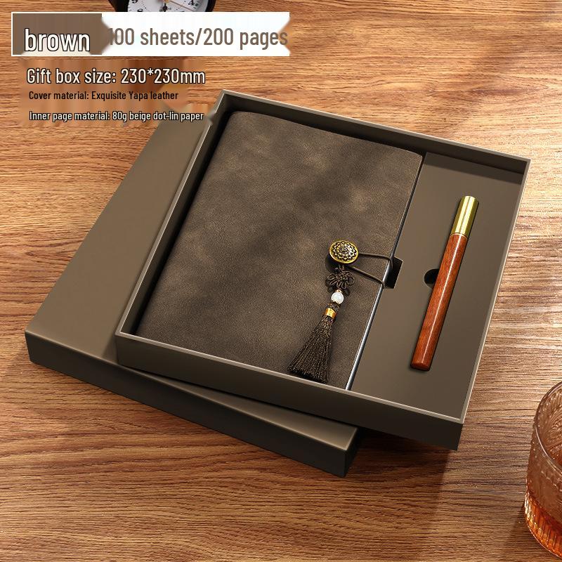 A5 Soft Leather Suede Diary with Custom Logo & Gift Box