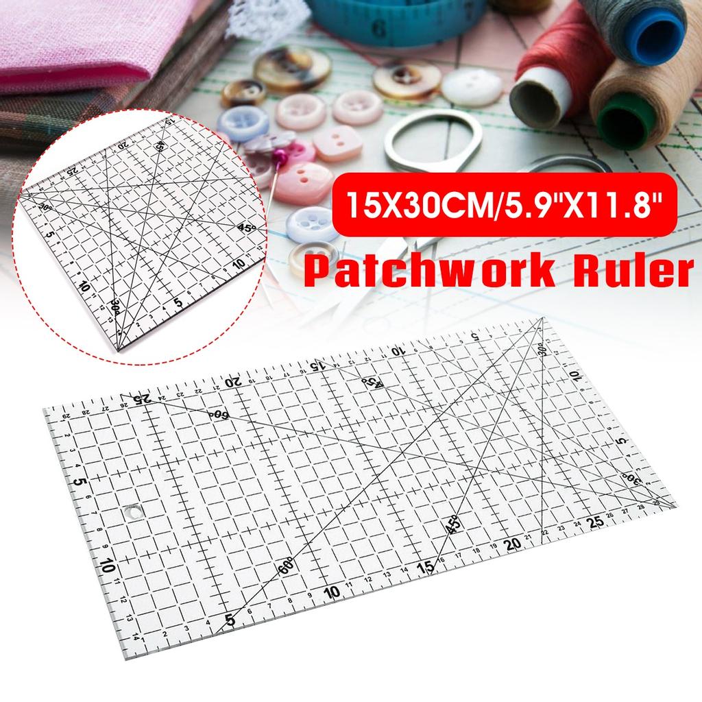 Buy 15x30CM Acrylic Quilt Quilting Grid Ruler Patchwork Tailor Sewing