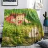 Mei Kusakabe Bedrukte Flanellen Deken, zachte plaid voor slaapkamerbank, wasbaar, fan merchandise, geweldig cadeau.