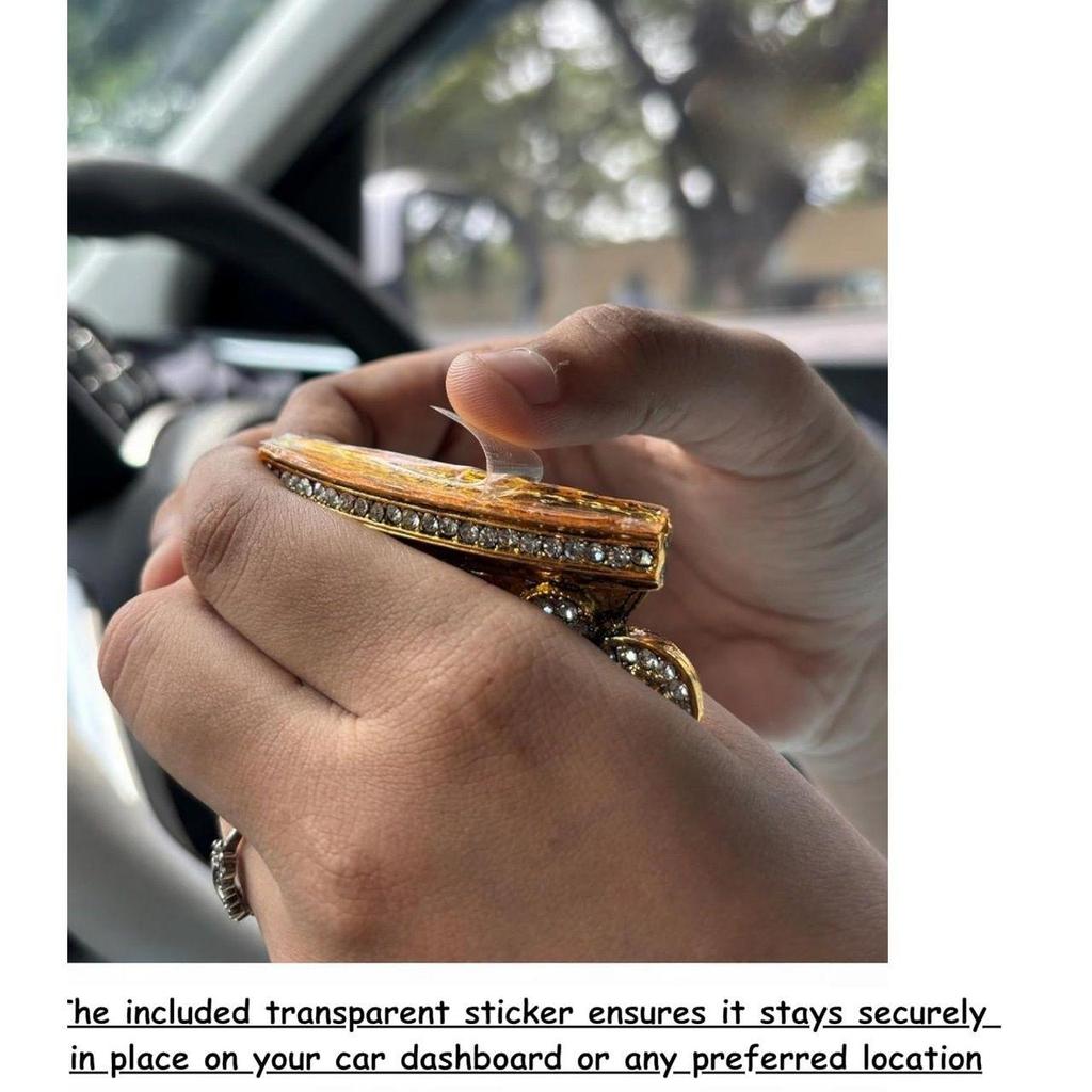 Balaji Tirupati Lord Venkateswara Auto Armaturenbrett Idol mit Kristallsteinen Hindu Gott