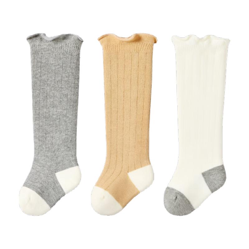 Nidoxiong Baby Over-the-Knee Cotton Socks (3-Pair Pack) 1-3 Years (12-14cm)