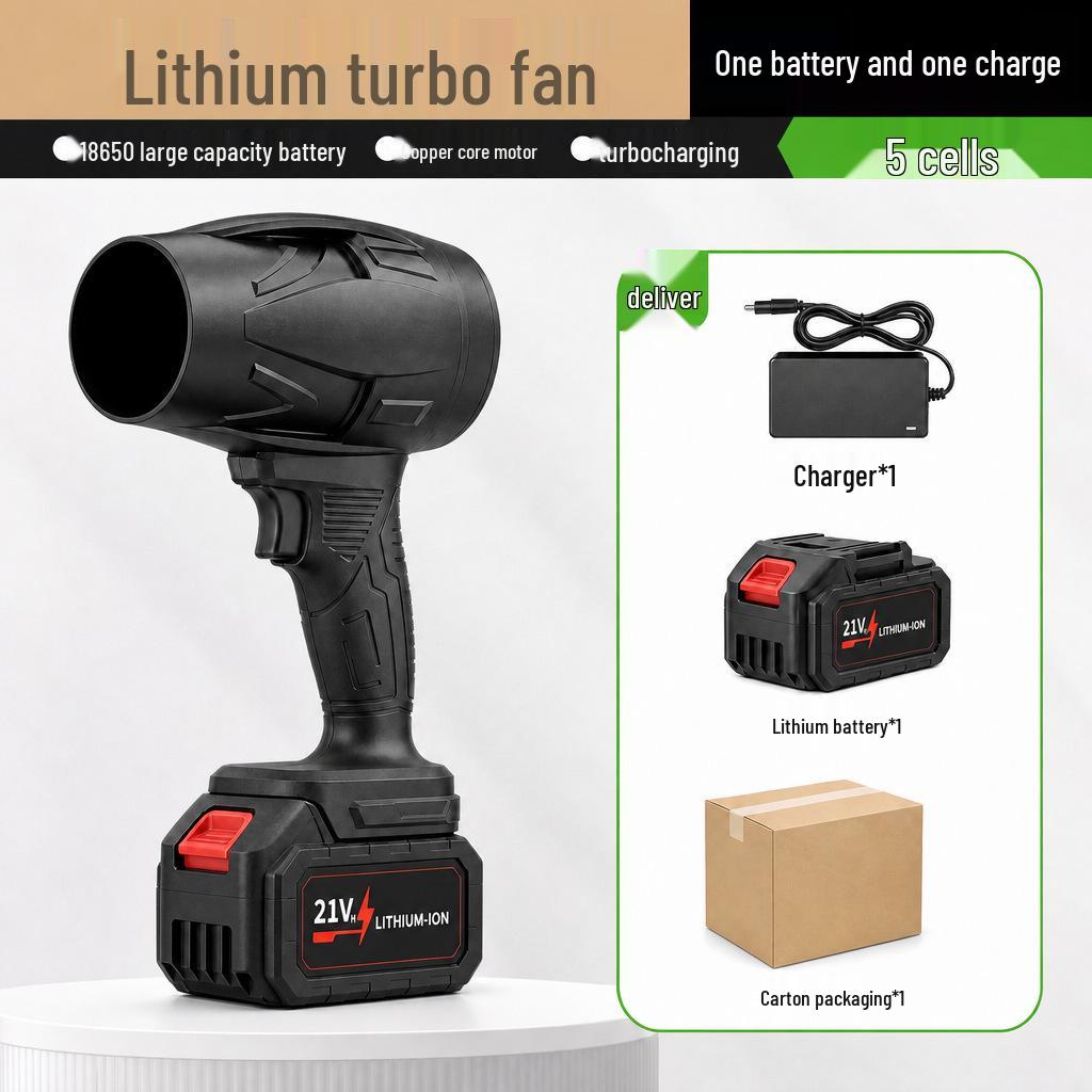 Souffleur de poussière et sèche-cheveux turbo rechargeable au lithium haute puissance