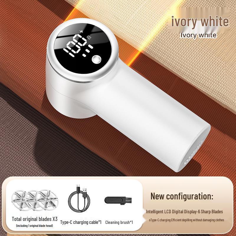 Rechargeable Lint Remover: Compact Home Appliance with Digital Display