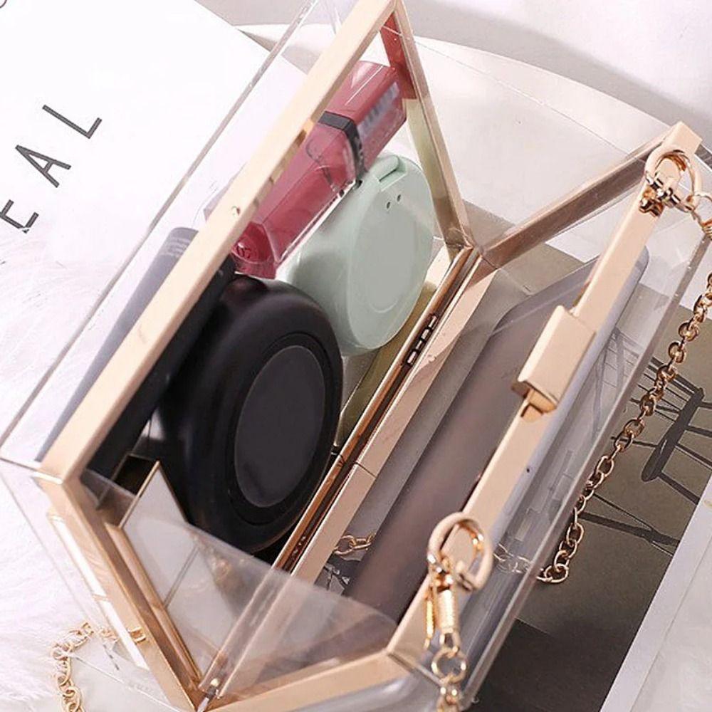 Storage Bag Acrylic Transparent Bag Summer Women Handbags Waterproof Banquet Crossbody Bag  Girls