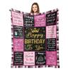 80. Geburtstag Geschenkdecke Druck Weiche und Bequeme Flanelldecke für Sofa Bett Wohnzimmer