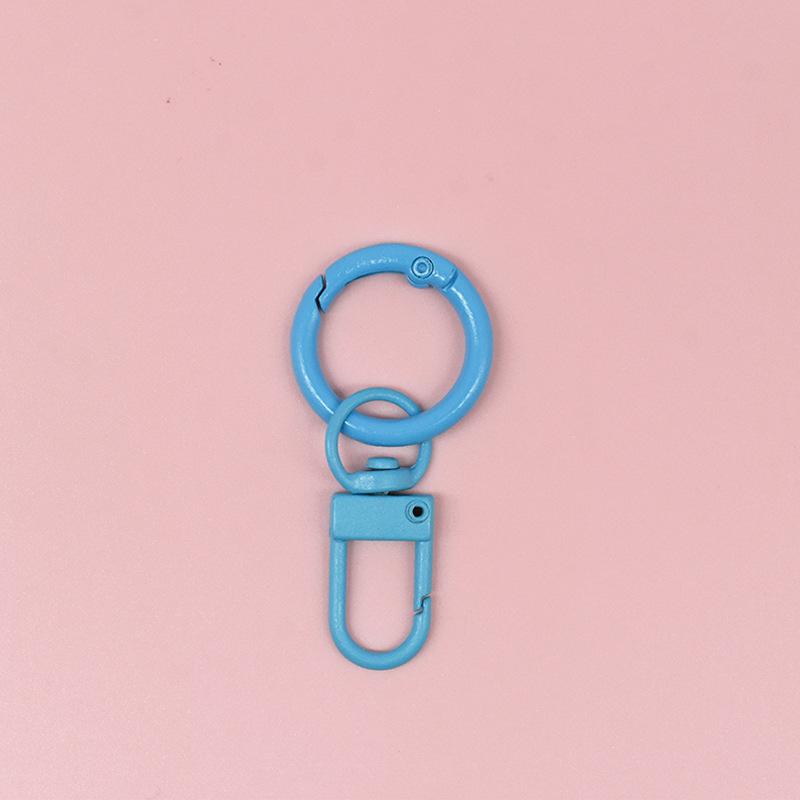 Colorful U-Shaped Metal Spring Buckle Keychain Accessory