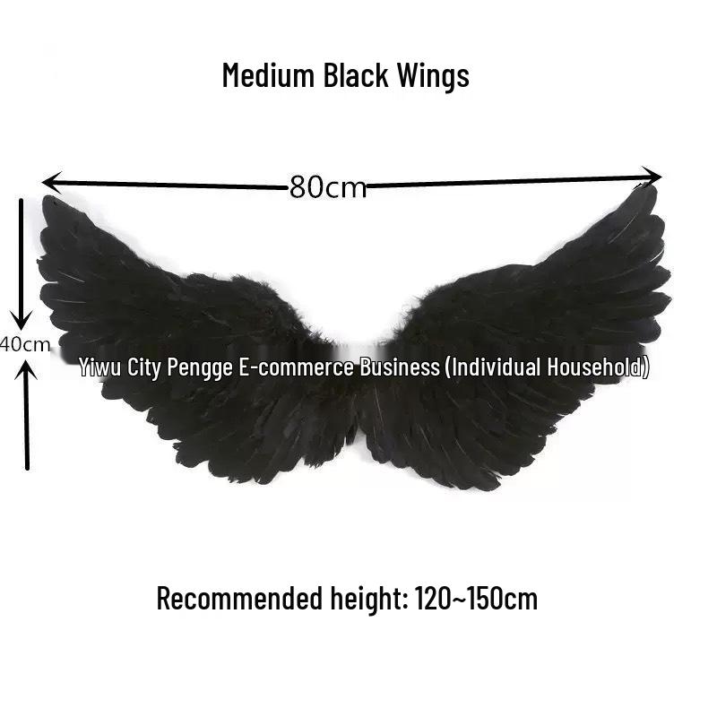 Peng Ge Angel & Swallow Wings: White Feather Wings for Children & Adults - Ideal for Bride, Flower Girl, or Costume Performances.
