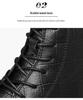 Men's Plus Size Genuine Leather High-Top Martin Boots, Velvet-Lined Winter Work Boots, Snow Boots in Cowhide.