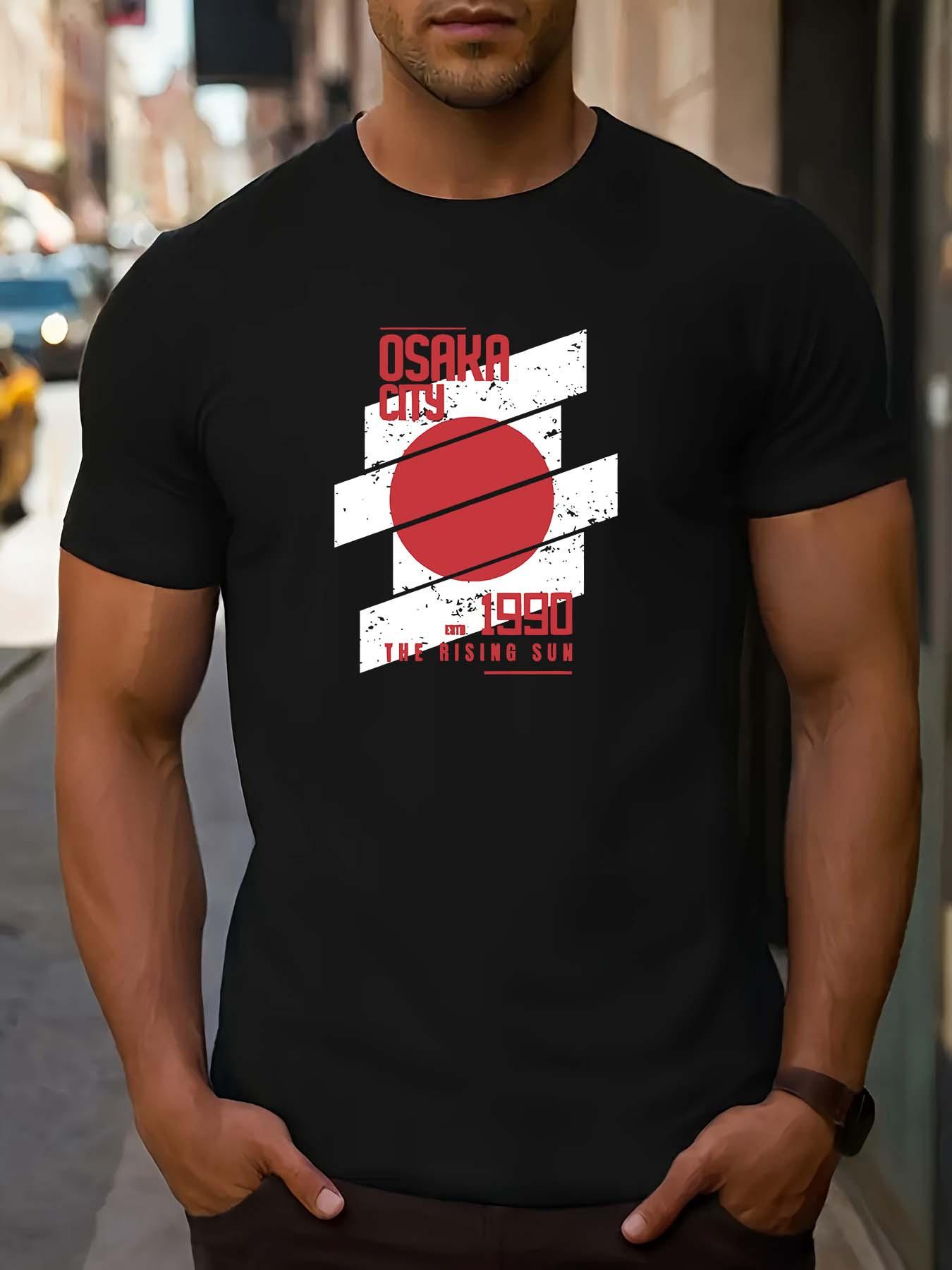 Casual Athletic Short Sleeve T-shirt - Breathable Polyester XXXL