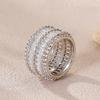 Vintage Hip Hop Ring Does Not Fade Niche Ins Style Couple Copper Zircon Ring