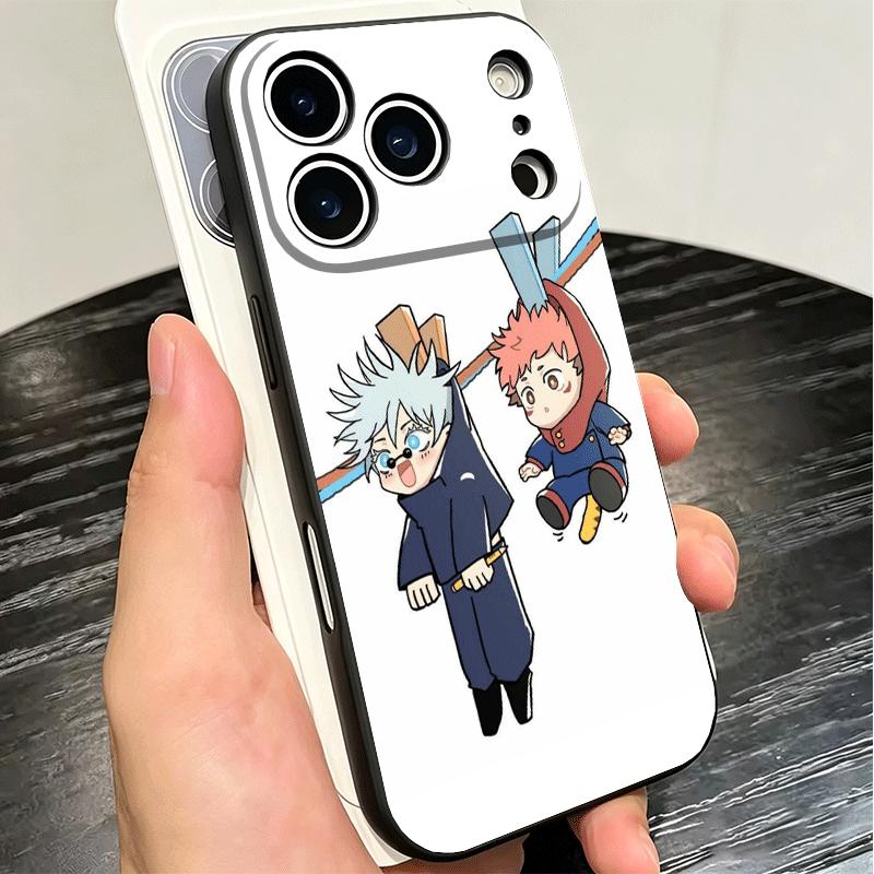 Cartoon Cute JUJUSU Anime Soft Phone Case for iPhone 16 16E 17 Air 15 Pro Max 14 Plus 13 Mini 11 12 7 Black Cover Back Shell