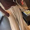 High Waist Slimming Straight Wide-Leg Glutinous Rice Pants for Women - Spring/Summer
