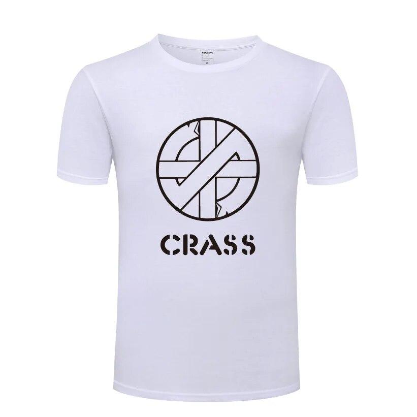Music Rock Crass Printed T Shirts Unisex Hip Hop Short Sleeve O Neck Cotton Unisex T-Shirt Cool Funny Streetwear Top Tee Summer Style