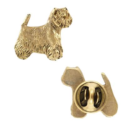 West Highland White Terrier, Westie, Westy - Dog Brooch In Decorative Box, Elegant Gold-plated Pin, Art-Dog Brand Jacket Pin